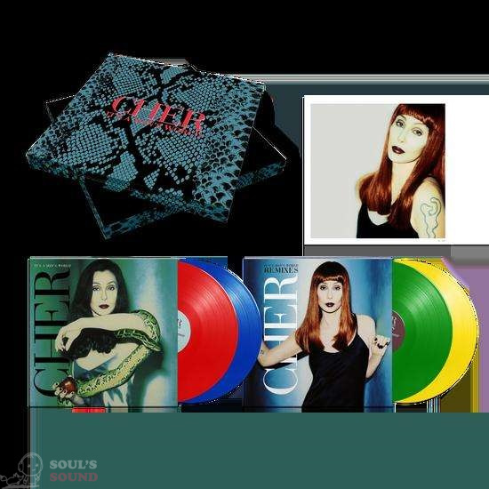 CHER IT'S A MAN'S WORLD 4 LP Deluxe Edition Red / Blue / Yellow / Green