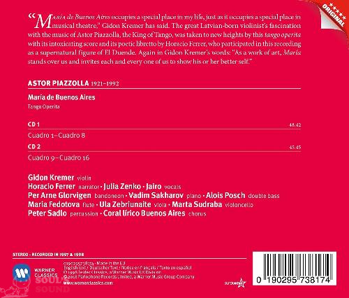 Gidon Kremer, Kremerata Musica Piazzolla: Maria de Buenos Aires 2 CD
