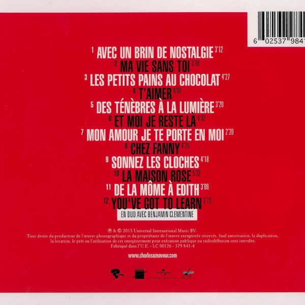 Charles Aznavour Encores CD