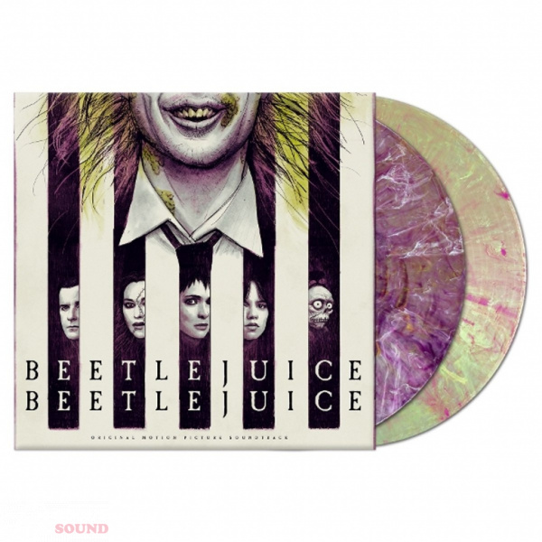 Original Soundtrack Beetlejuice Beetlejuice 2 LP Purple Green and White Swirl + Art Print Limited